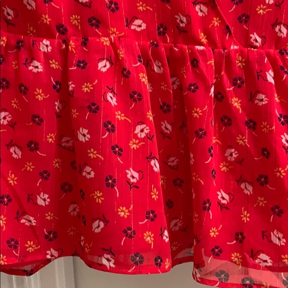 NWT Madewell Tiered Sleeve Peplum Prairie Posies - Picture 2 of 6